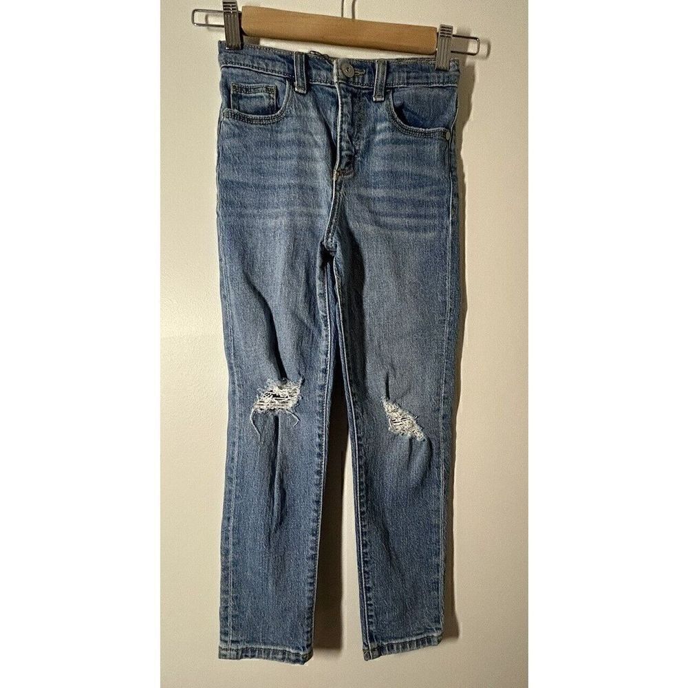 ART CLASS Girls Adjustable Waist Distressed Jeans Size 6